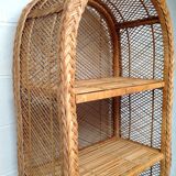 Vintage rattan shelf