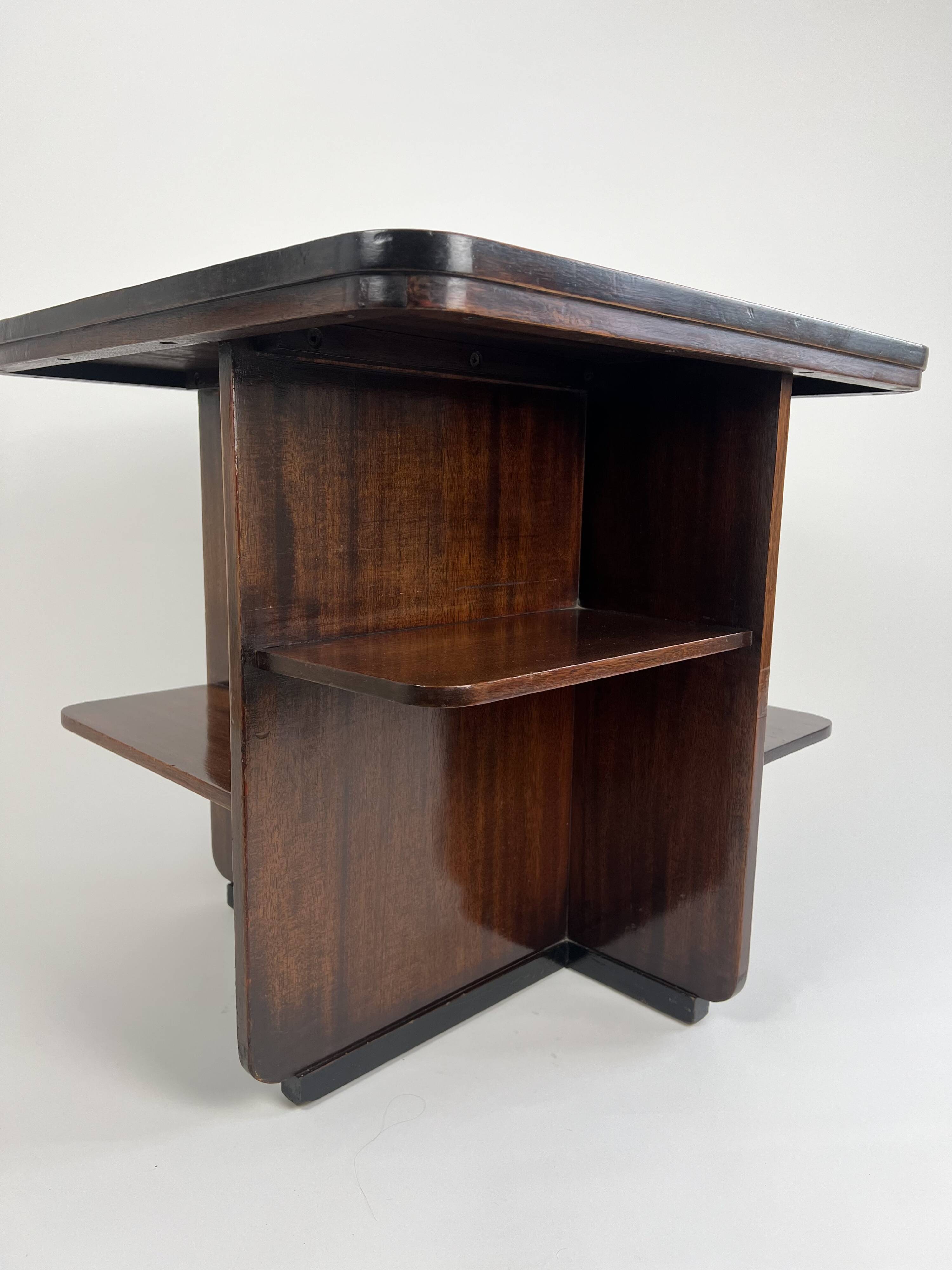 Antique art deco book / side table by Waring & Gillow, England c.1930