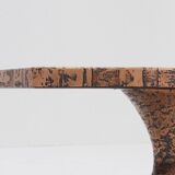 Vintage mid century brutalist copper coffee table 1970s