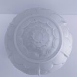 Art deco ball lamp in pressed molded glass