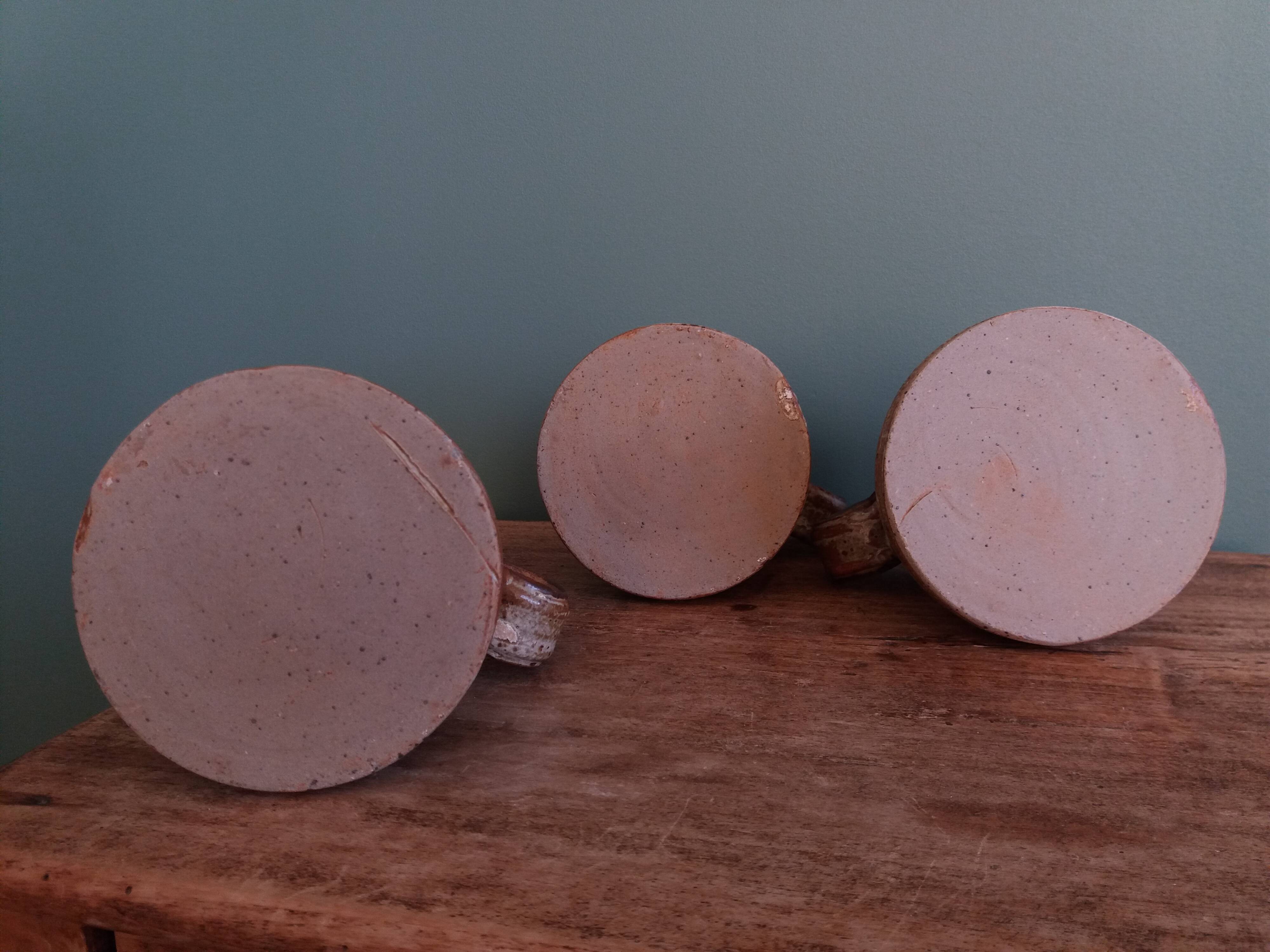 Stoneware mugs from Puisaye by Jean-Pierre Prud’homme