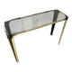 1950s glass and gold console table – Mid-century modern style