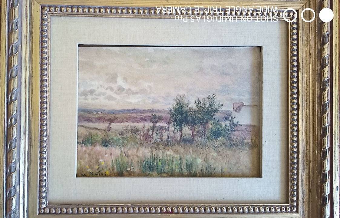 huile sur carton- Gaston le Mains (circa 1860-1929) - la maison au bord de l'eau