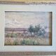 huile sur carton- Gaston le Mains (circa 1860-1929) - la maison au bord de l'eau