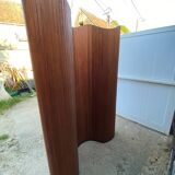 Paravent Baumann bois autoportant vague pliable vintage 1950