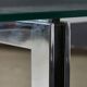 Sculpted Chrome Base Coffee Table with Glass Top