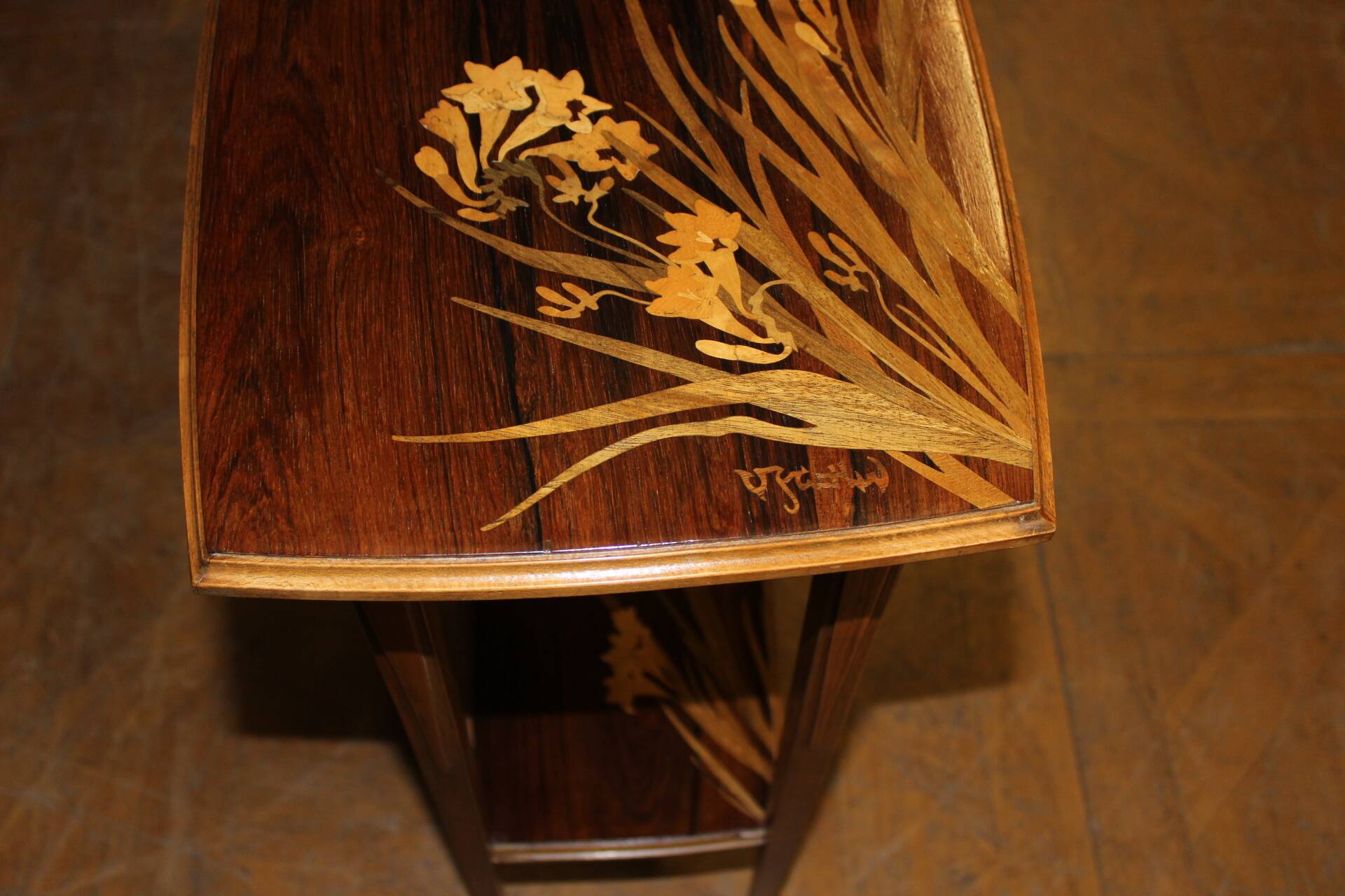 Art Nouveau side table by Emile Gallé