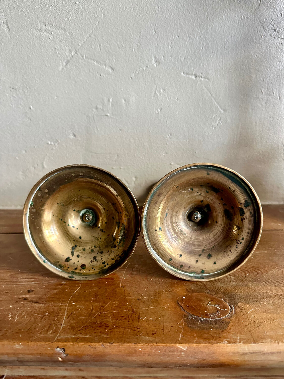 Pair of brass candlesticks