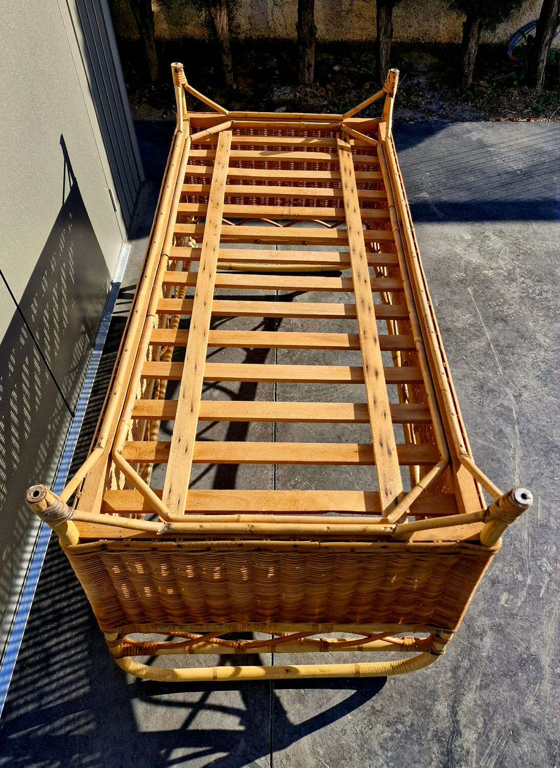 Vintage Rattan Basket – The Bohemian Cocoon for Baby (A