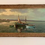 Seascape oil painting / Return from fishing