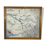 La Seine geographical school poster double sided