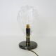 Foliage table lamp in glass and anthracite gray metal. 80 years