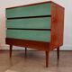 Commode Tchèque bois et formica vert d'eau