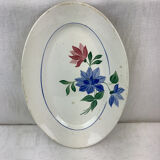 Plat ancien artisanal made in france Digoin Sarreguemines