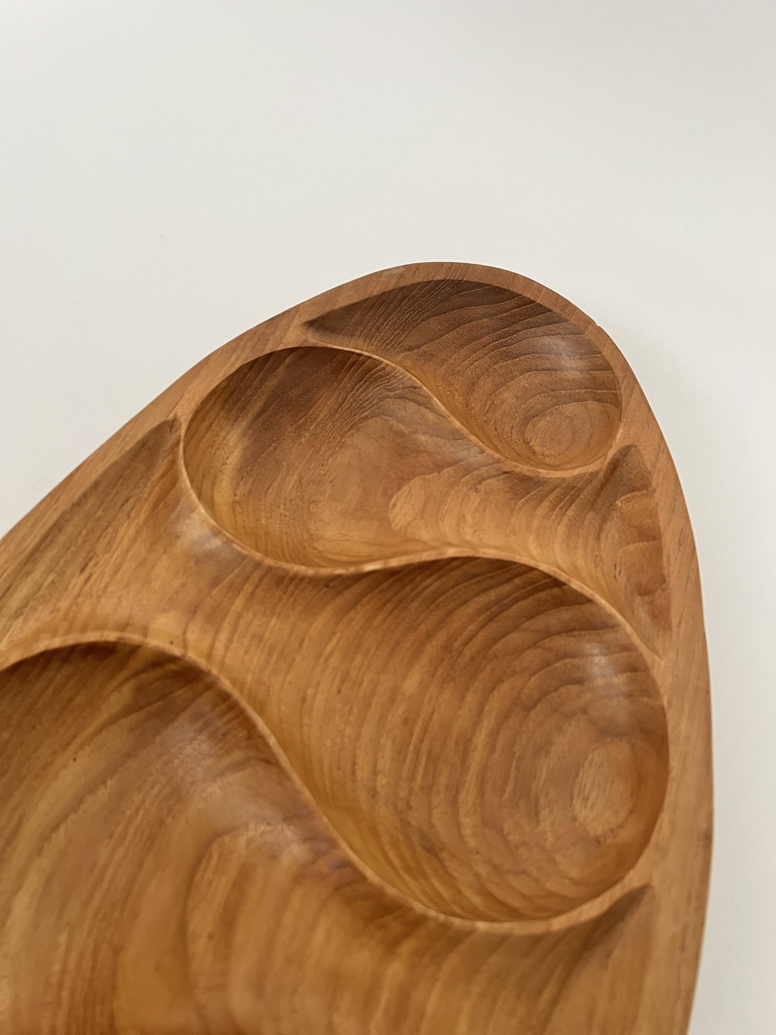 Large designer tray in solid teak - Laur Jensen, Denmark 1970