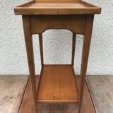 Old Table Appoint Wood Plateau Marqueté Star Feet Compass - Vintage Drawer