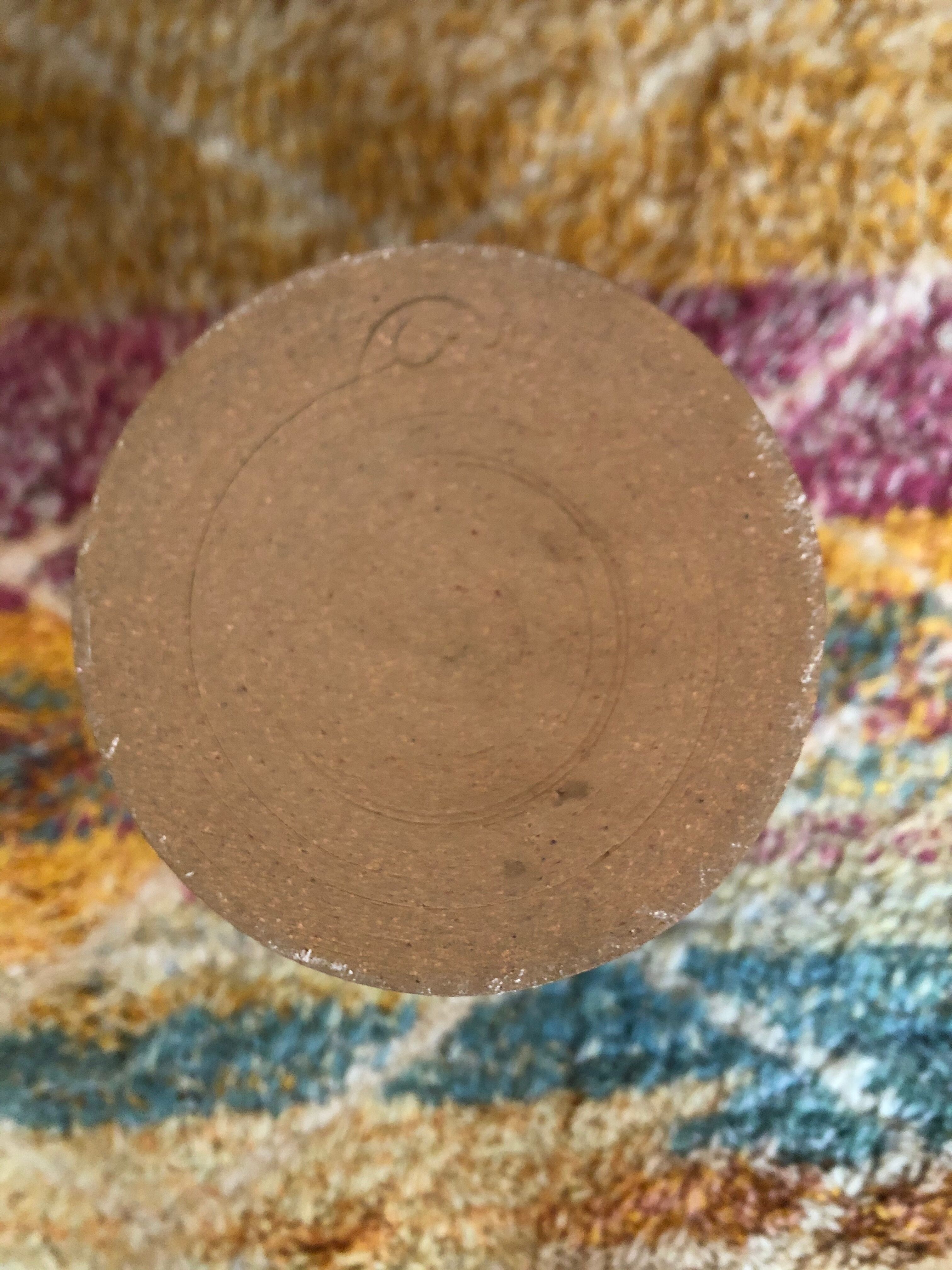 Sandstone roll vase, 80s