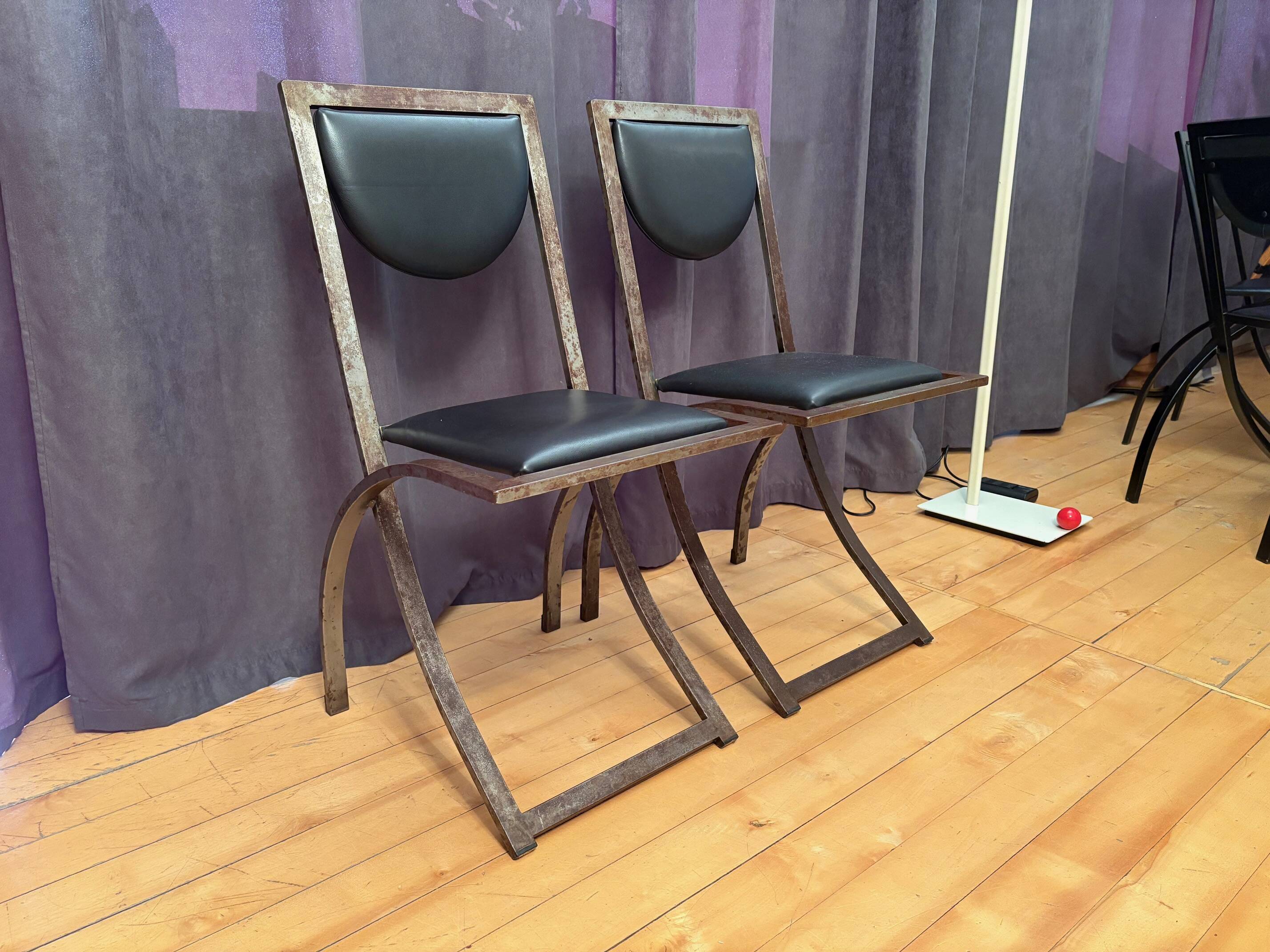 Pair of Sinus chairs designed by Karl Friedrich Förster, KFF, Germany, 1990