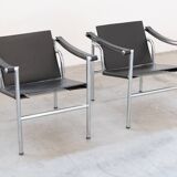 Paire de fauteuils LC1 de Le Corbusier, pour Cassina 1970