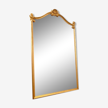 Miroir en stuc doré 122 x 71 cm
