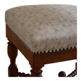 English-style baroque chair with twisted legs in elm, 1920s.