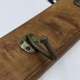 Wooden wall coat rack