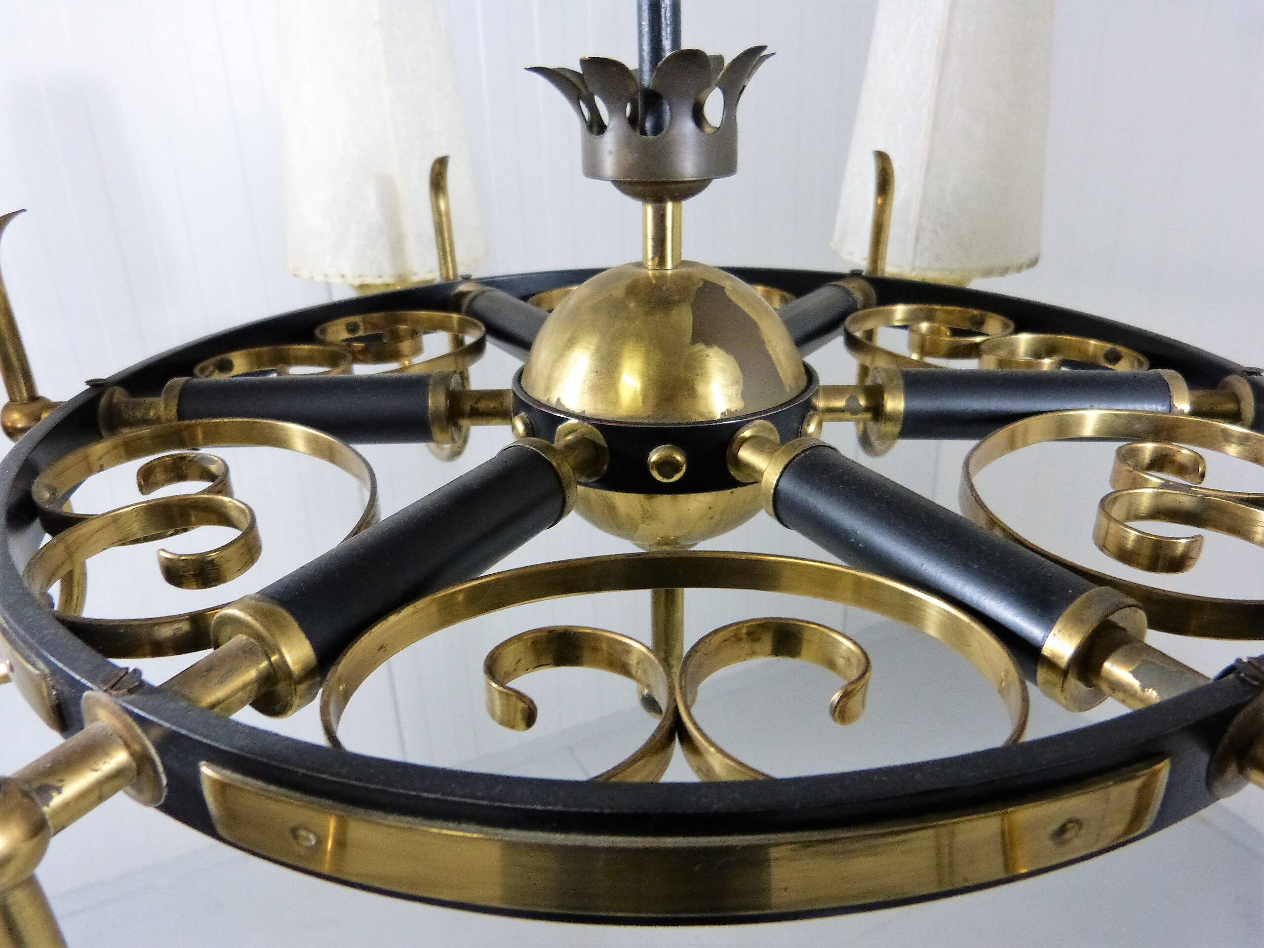 Large brass chandelier Finland 1950’s