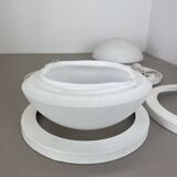 Set of 2 metal and glass Wall ceiling Lights by Glashütte Limburg, Germany,