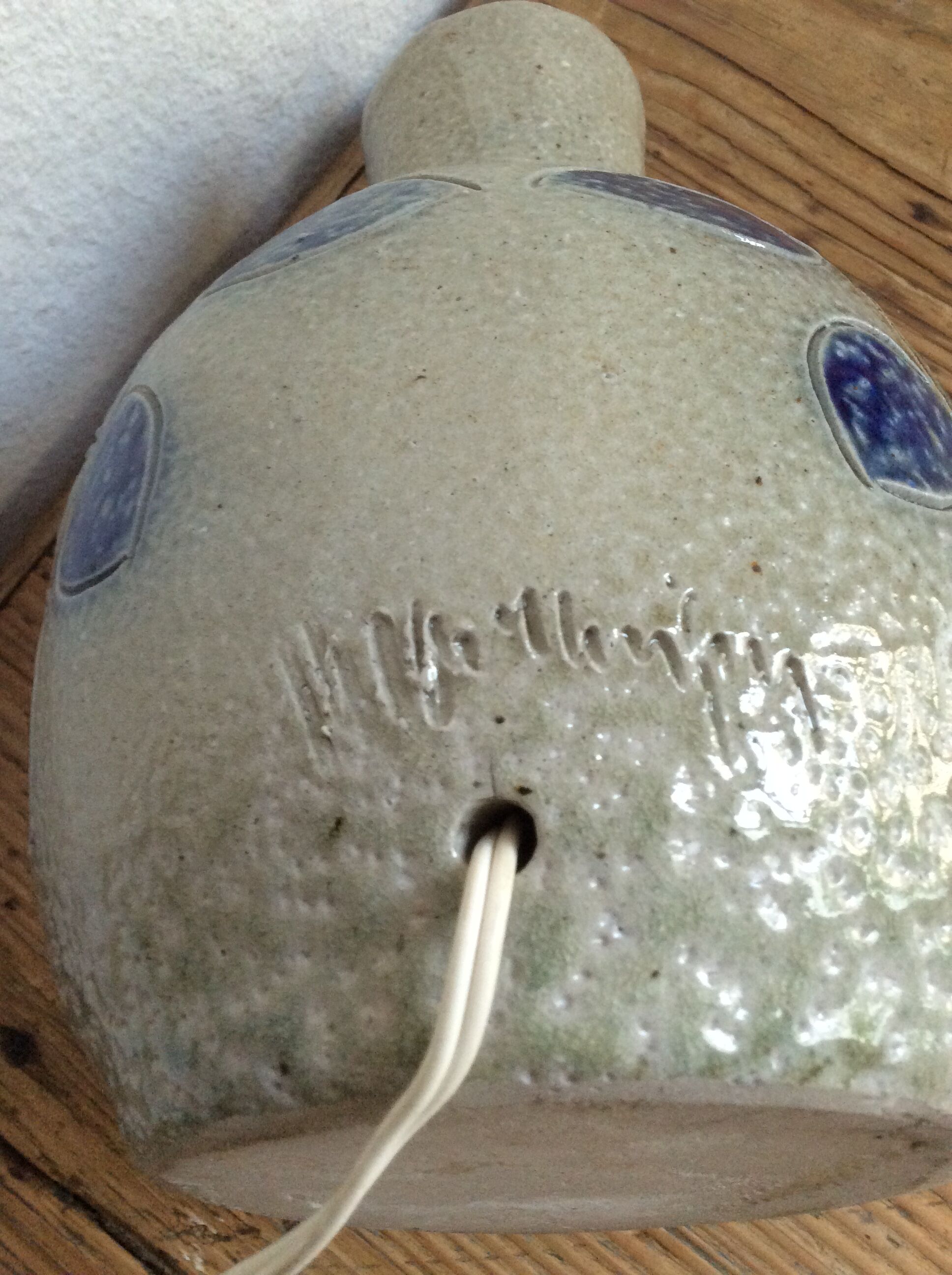 Ceramic lamp foot by Jean Claude Monange, 60s/70s