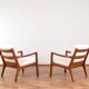 Mid-Century Danish Teak Lounge Chairs by Ole Wanscher for Cado, 1960s, Set of 2