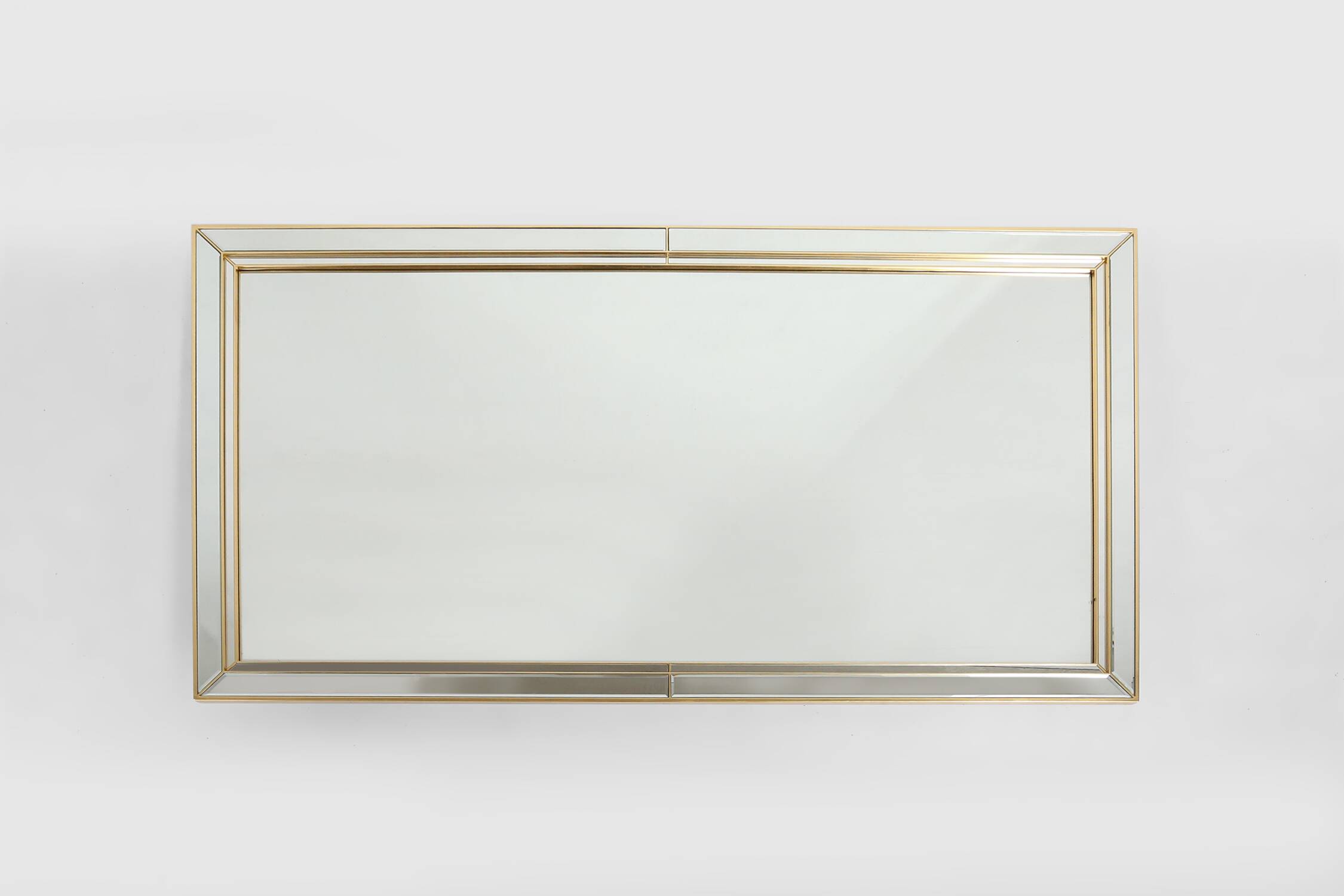 Large Hollywood Regency style Deknudt mirror, Belgium ca. 1980