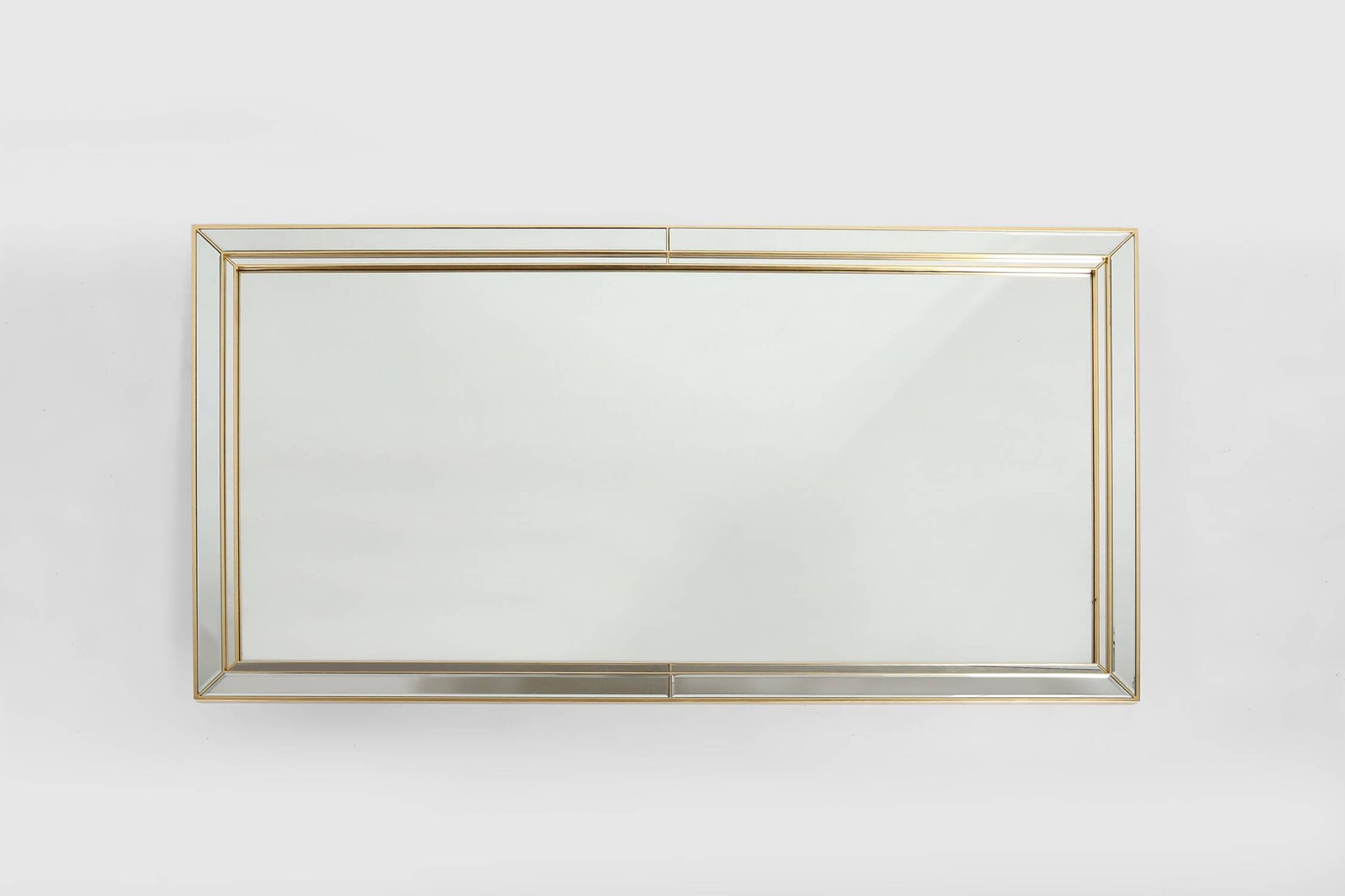 Large Hollywood Regency style Deknudt mirror, Belgium ca. 1980