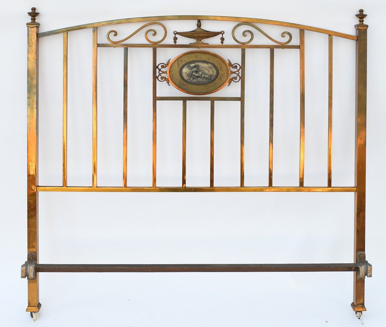 Gold metal bed