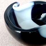 Vide poche verre bicolore 1970