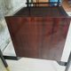 Vintage lacquered top desk with iron structure and pointed brass feet