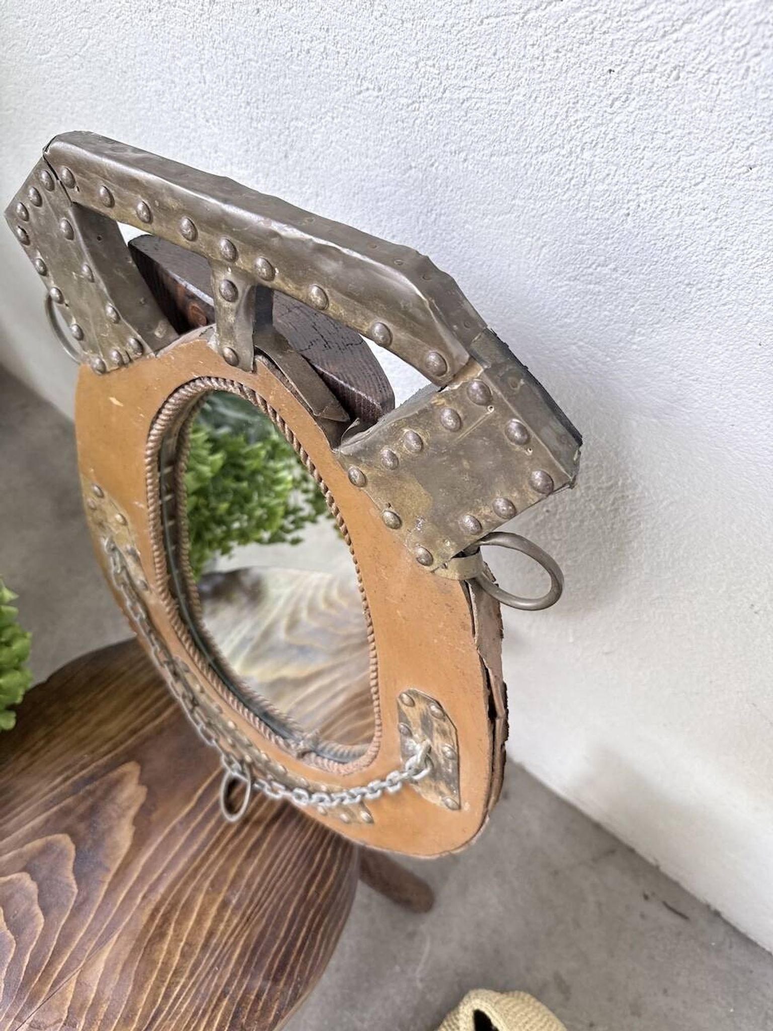 Brutalist handcrafted mirror "horse"