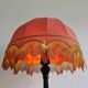 Antique floor lamp in carved oak, Austria late 1890s.