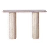 Olympia rectangular console 130x30 - Natural Travertine