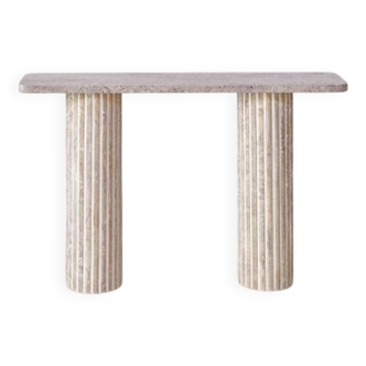 Olympia rectangular console 130x30 - Natural Travertine