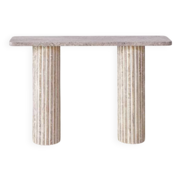 Olympia rectangular console 130x30 - Natural Travertine