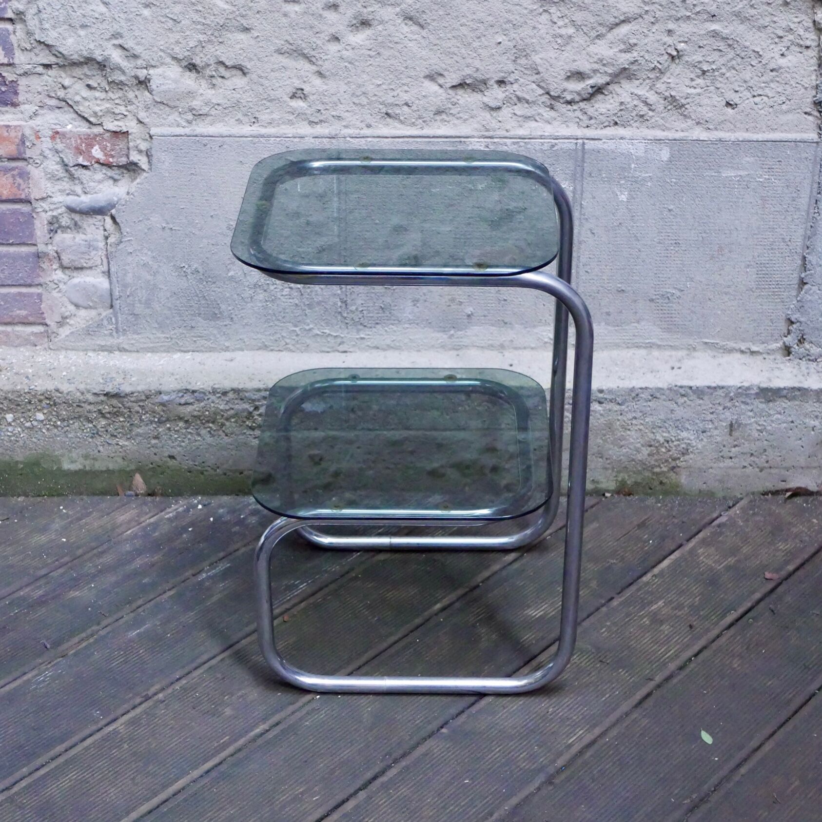 Smoked glass side table