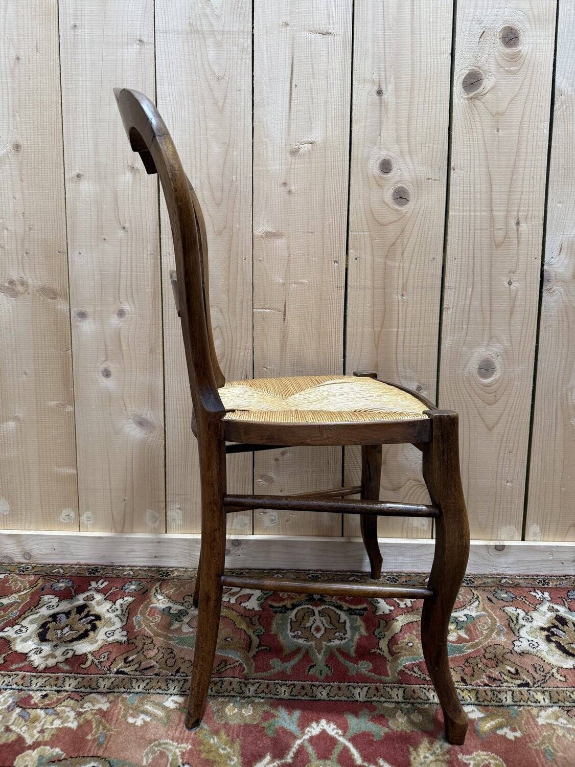 Set of 6 straw-seated chairs from the Louis Philippe period.