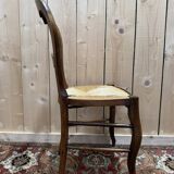 Set of 6 straw-seated chairs from the Louis Philippe period.