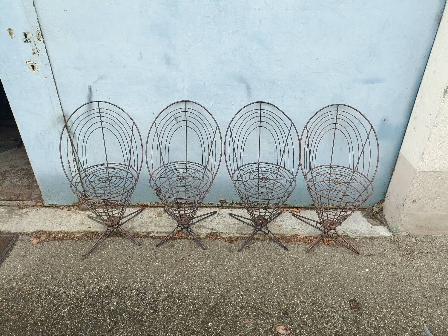Art Deco metal chair, garden
