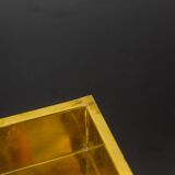 Willy Rizzo. Low table in black lacquered wood and gold brass. 1970s.