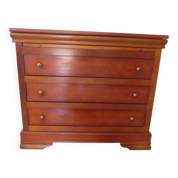 Louis Philippe commode - 3 drawers - Sliding shelf - Cherry wood