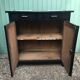 Former Parisian Wood Black Buffet - Plateau Damier Noir - White Vintage