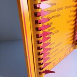 Vintage Provençal sheet metal commission list organizer