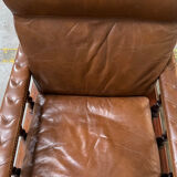 Vintage brown leather armchair