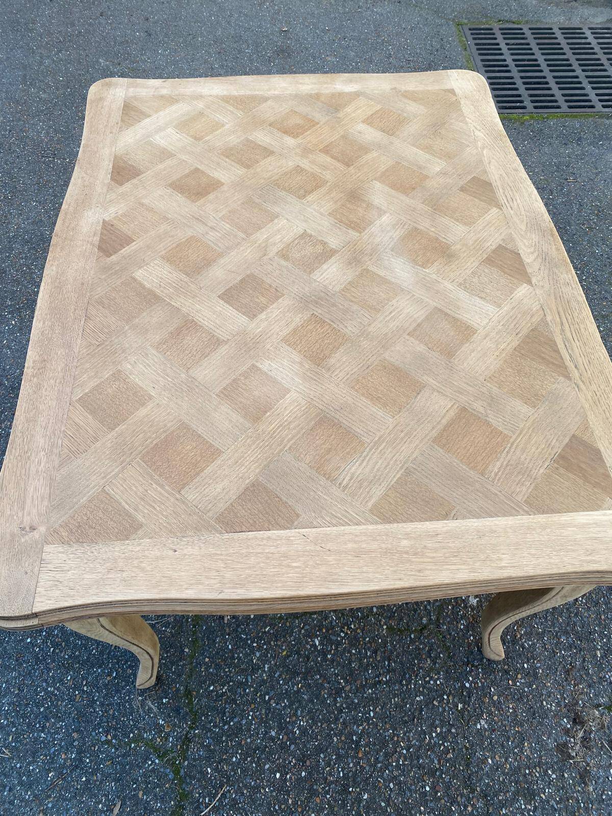 Louis XV extendable dining table, renovated, oak, 120-200cm, 19th century.